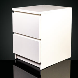 White IKEA MALM 2-drawer chest